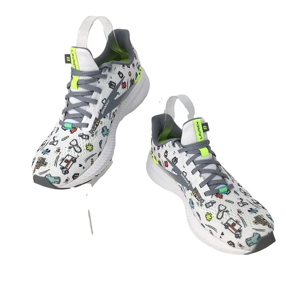 Brooks Launch 8 Sneakers Running Shoes Nurse EMS Medical Women's Size 9 DNA - Picture 4 of 12